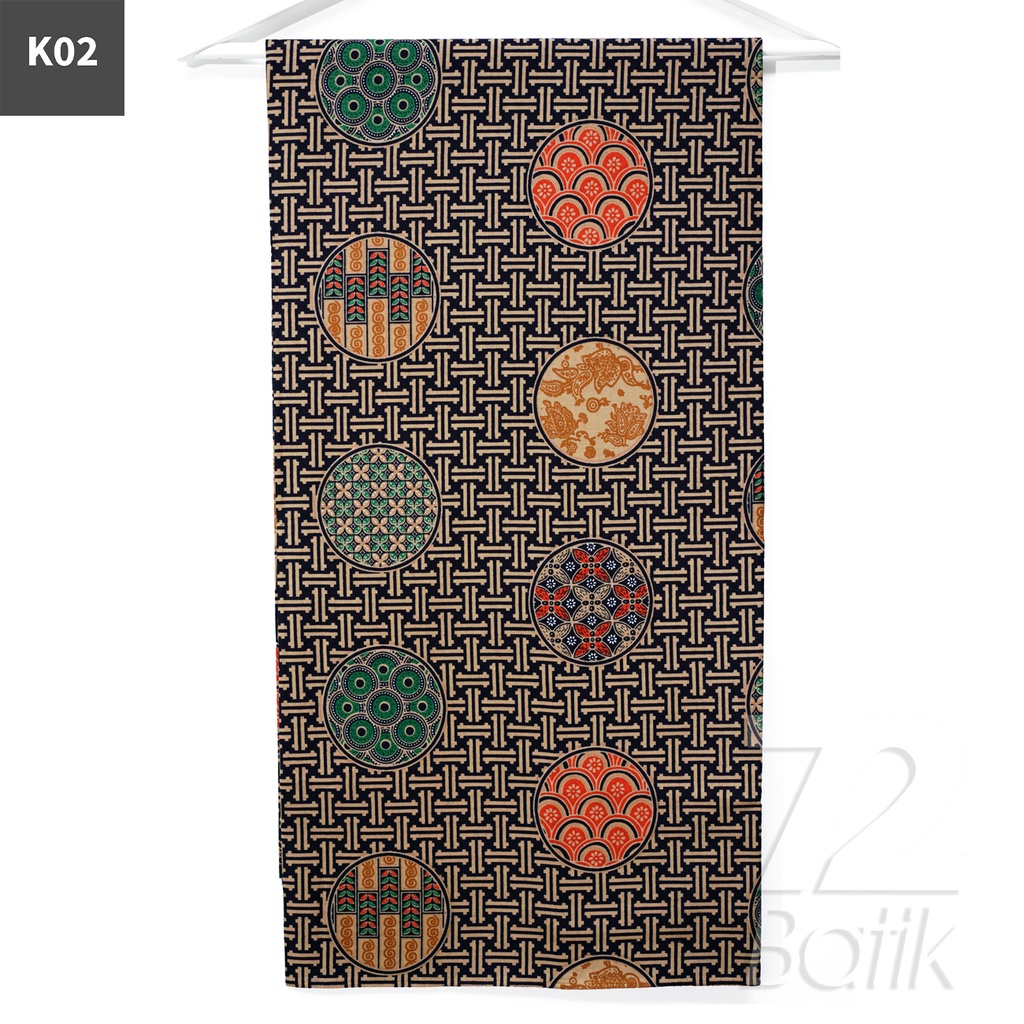 KAIN BATIK PREMIUM Bahan Katun Motif Lingkar Warna Coklat 721590 Cap 72 Jarik Jarit Samping Kebat Panjang Batik Katun Modern Premium Bahan Seragam Batik Pernikahan Kantor Keluarga Murah Kamen Jadi Batik Bali Lembaran