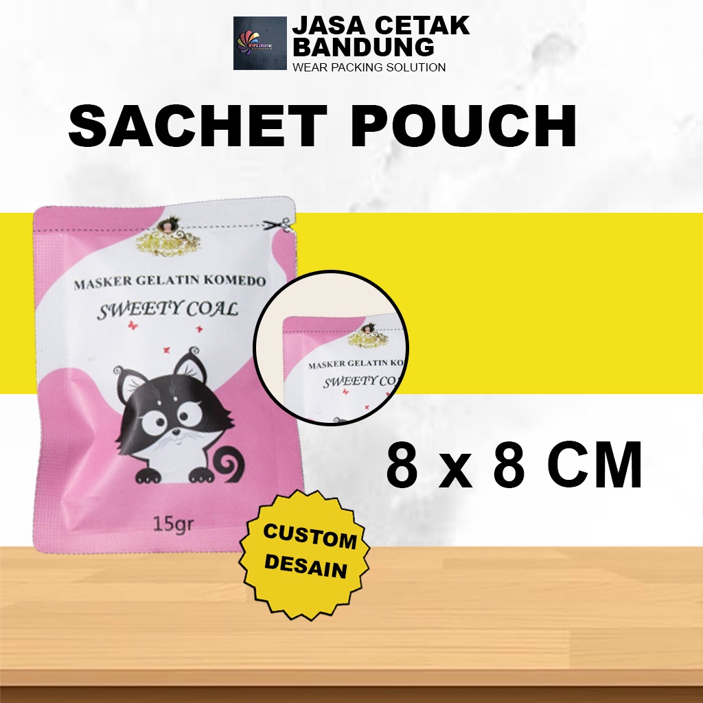 

Kemasan Custom Sachet Full Print Ukuran 8x8