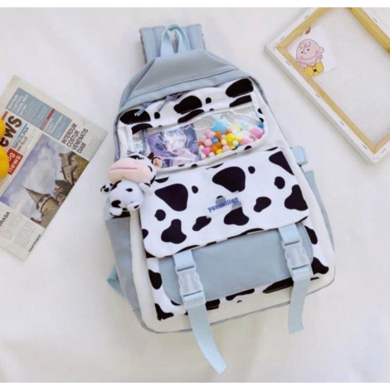 Raidstore93_ Tas ransel motif kombinasi/Tas ransel sekolah terbaru
