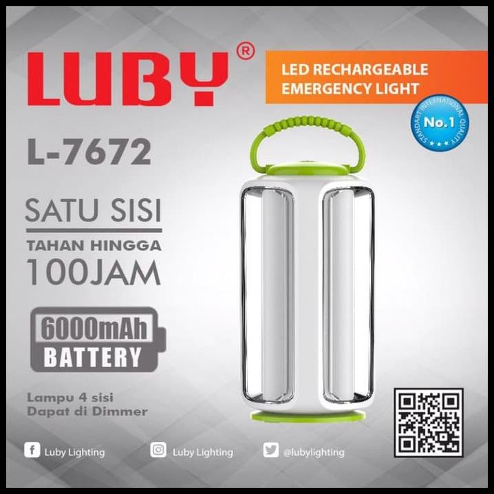 Lampu Emergency Luby 7672 4 Sisi / Lampu Darurat Luby L 7672 4 Sisi