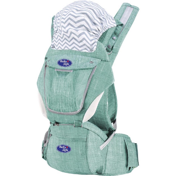 Baby Safe Hip Seat BC 007 Criss Cross Backstrap Gendongan Bayi - Hijau