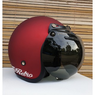 helm bogo dewasa warna merah dof untuk wanita pria cewek 