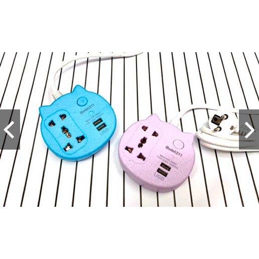 Stop Kontak USB Kabel Serbaguna Multiguna Panjang 2 Meter Original Power Socket 3 Colokan 211