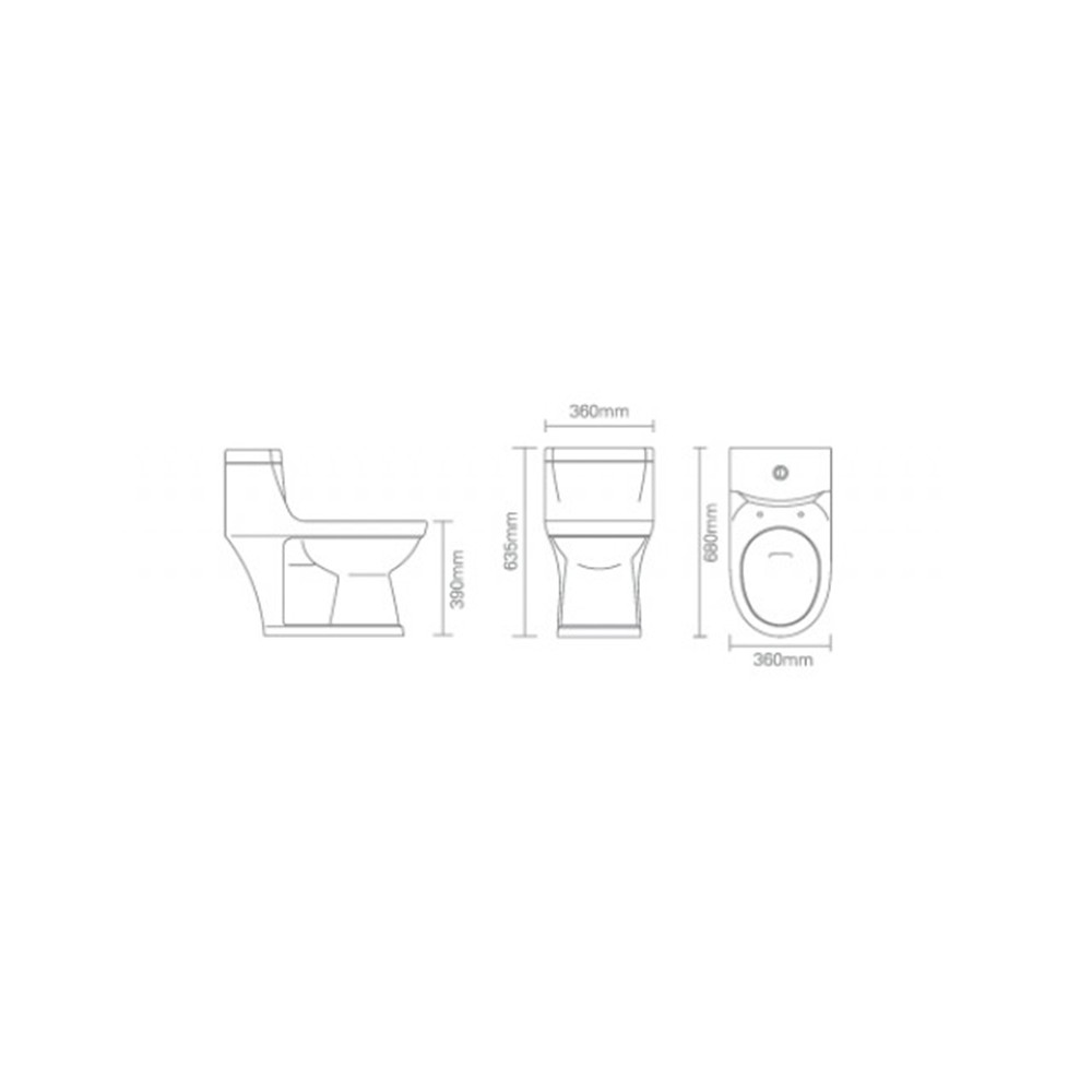 CLOSET DUDUK / MONOBLOK ONE PIECES TRILIUN OVAL SERIES