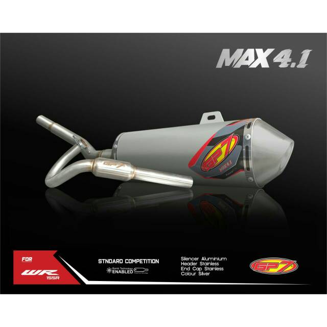 Knalpot gp7 original tipe max 4.1 buat motor yamaha WR 155R standar kompetisi