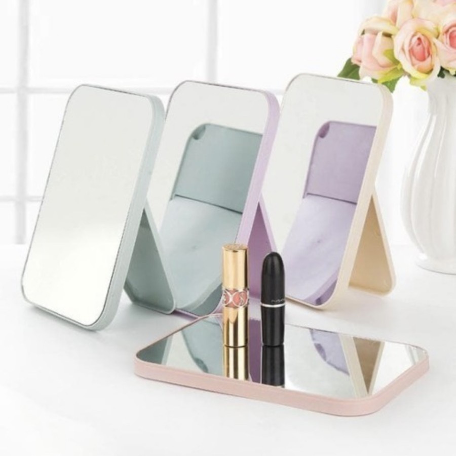 Cermin Makeup Lipat Persegi / Cermin Make Up Portable Beauty Mirror