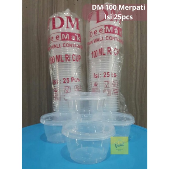 Thinwall Cup Polos 100 ml - Thinwall 100ml - DM 100 Merpati - Thinwall DM 100ml - Cup Pudding Plasti