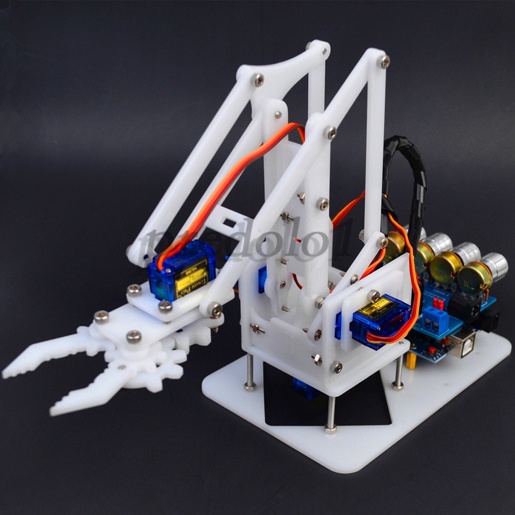Acrylic 4 Dof Robot  Arm Mechanical Kits 4 Servo for 