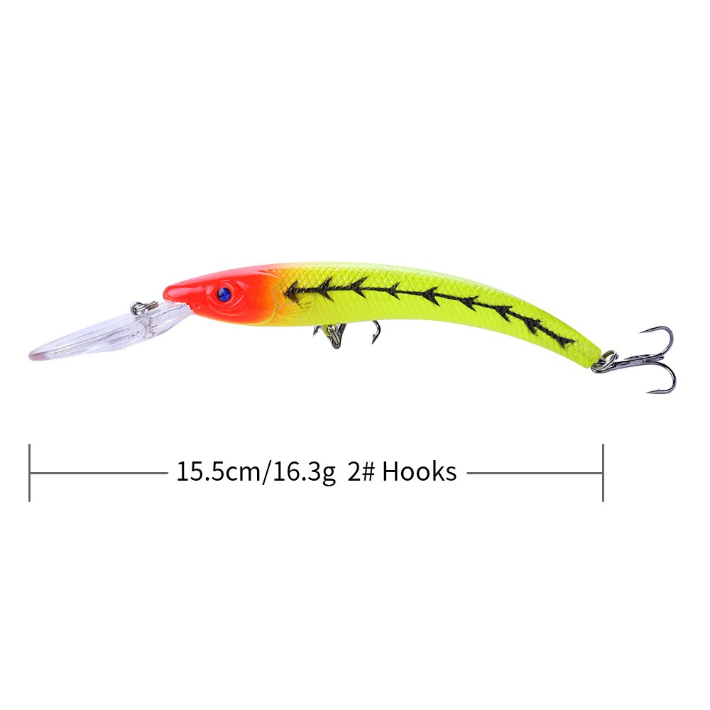 HENGJIA 1PCS 16.3g 15.5cm Fishing Lure Minnow Wobbler Floating Bass Trolling Artificial Hard Bait Crankbait Carp Fishing Tackle