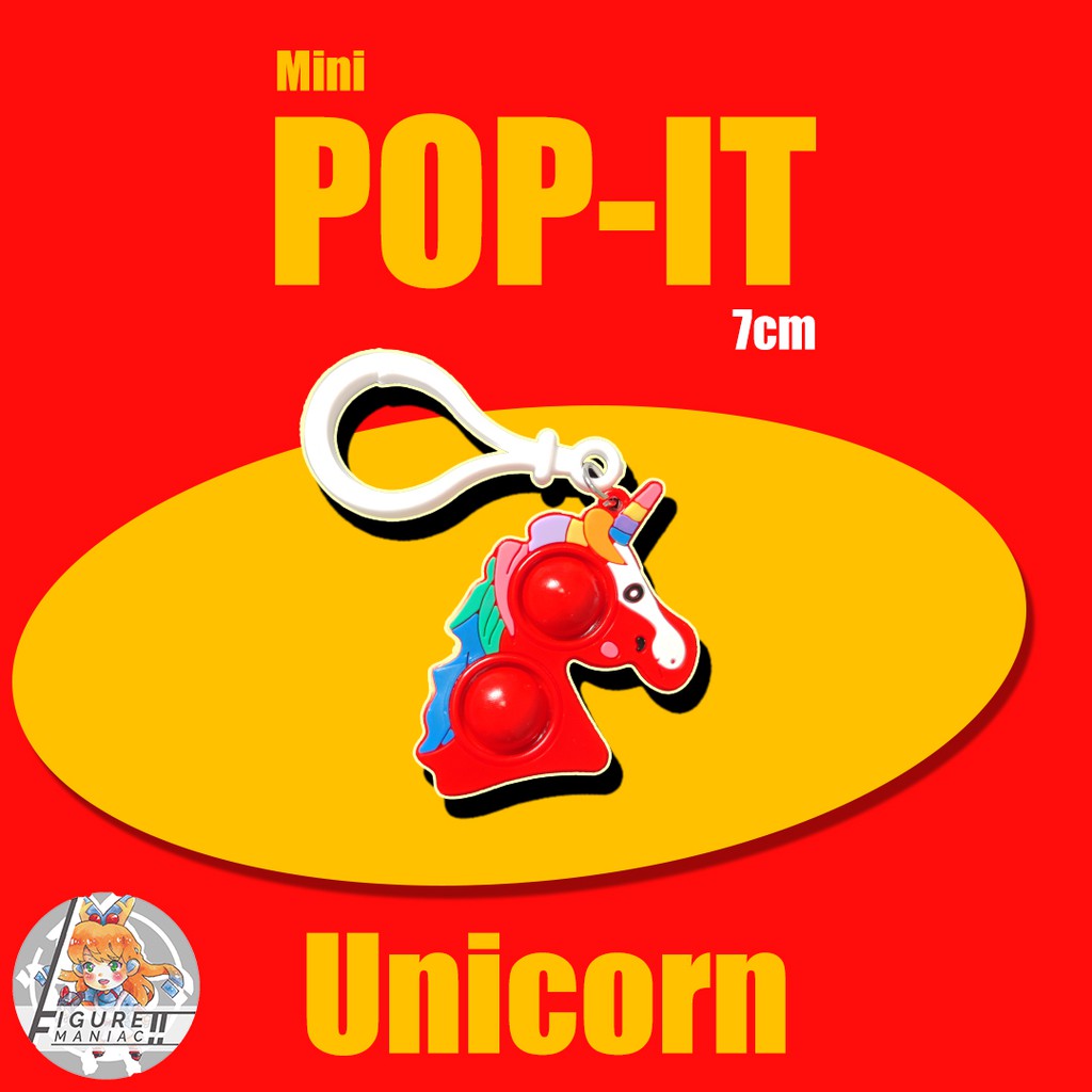 Gantungan Kunci POP IT Mini Unicorn Premium Quality