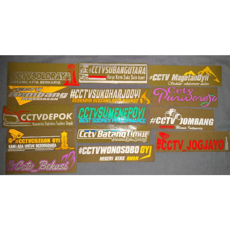 Sticker cctv truk Stiker cctv  truckmania cutting Nyala (Bijian)-2 WARNA