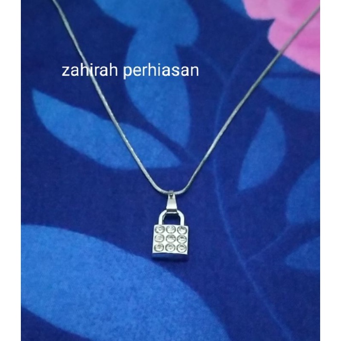 KALUNG WANITA TITANIUM MOTIF LIONTI GEMBOK PERTAMA TITANIUM 123