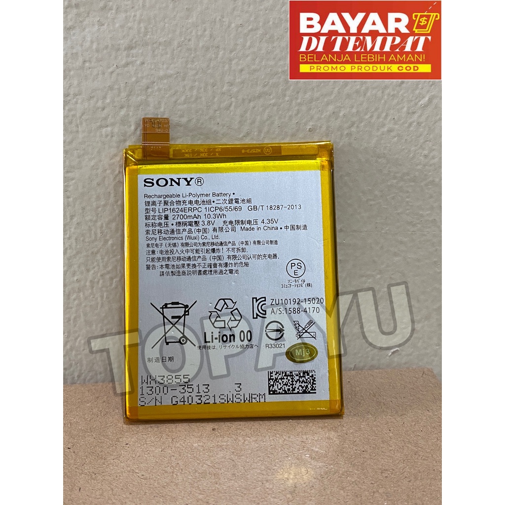 [ 2700MAH ] Sony Xperia  // SO-04H // LIP1342ERPC . LIP1624ERPC . F8132 F8131 Baterai Original  Batt