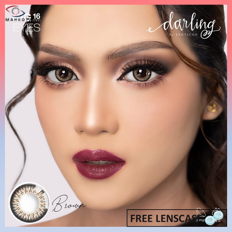 SOFTLENS DARLING MINUS (-3.25 s/d -6.00) BY EXOTICON BIGEYES 16MM / GREY BROWN BLUE BLACK / Softlen Soflen Soflens