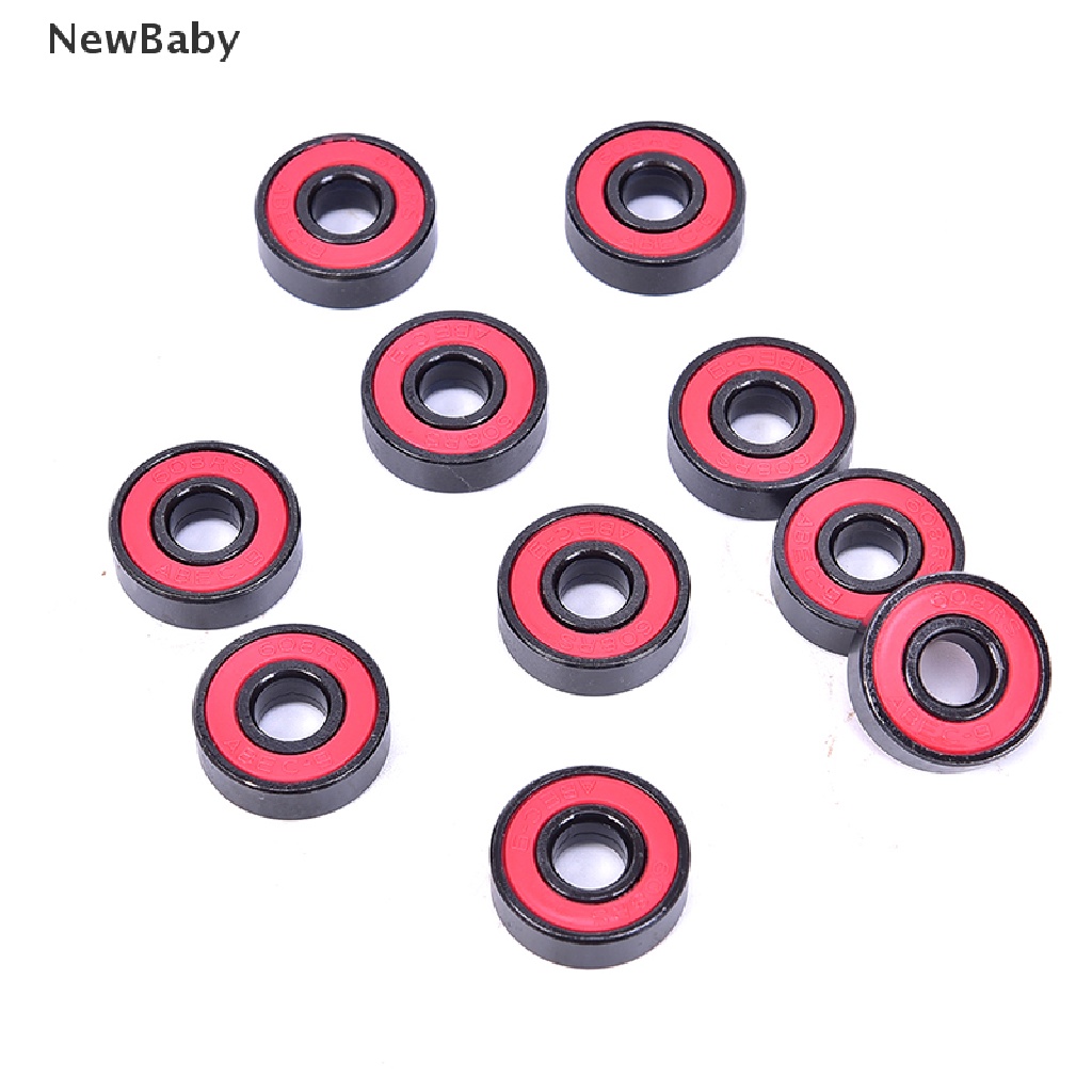 10pcs / set 608 2RS Bearing Deep Groove Steel Seal Ball Bearings 608RS 608-2RS