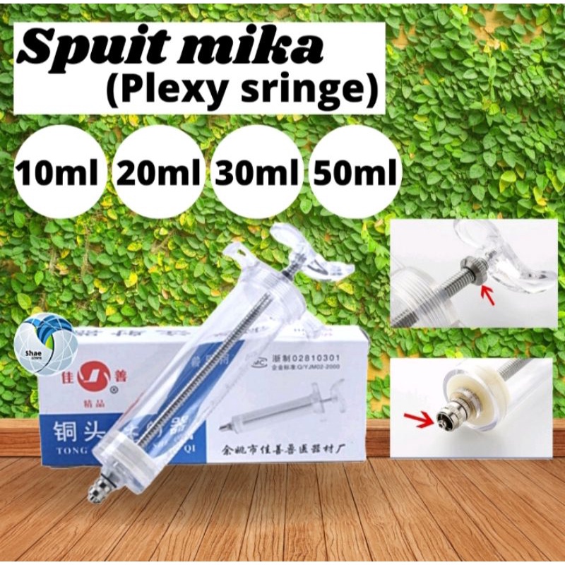 Spuit Mika Suntikan Hewan ternak Besar 10ml 20ml 30ml 50ml Alat Suntik Hewan