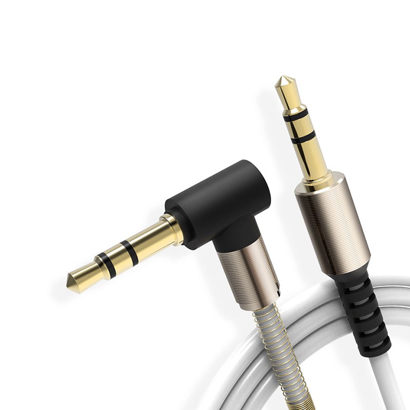 【33LV.ID】 Kabel aux/audio meta spring L 1m 1×1 3.5mm wh-01