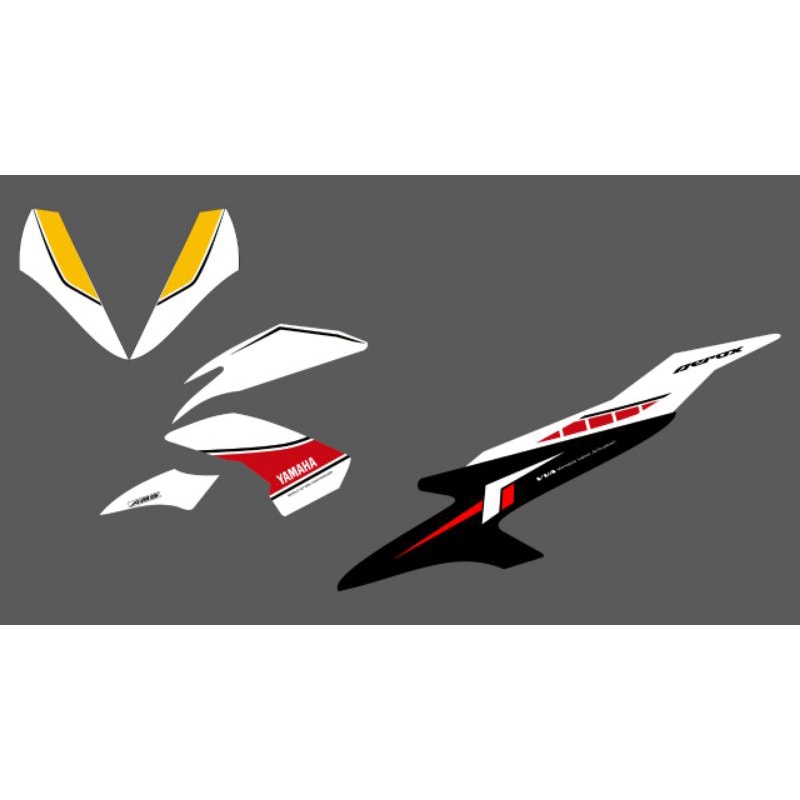 STRIPING YAMAHA AEROX NVX SPESIAL LIVERY 60TH ANNIVERSARY