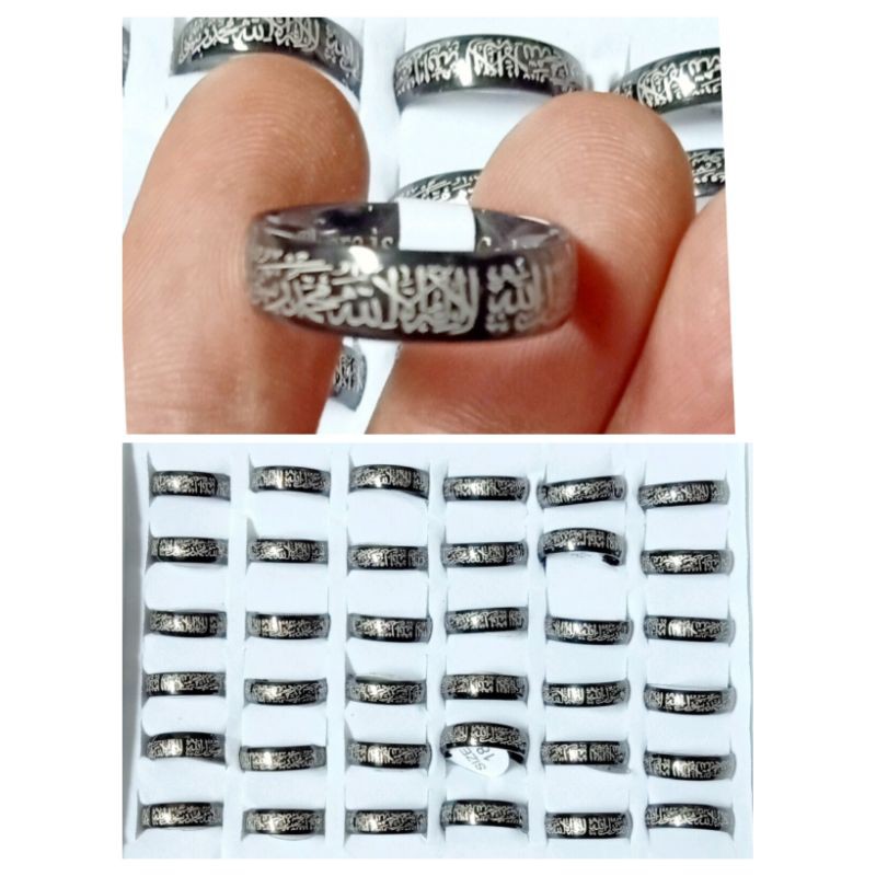 Cincin lapis titanium per Box(36 PC)dan per satuan