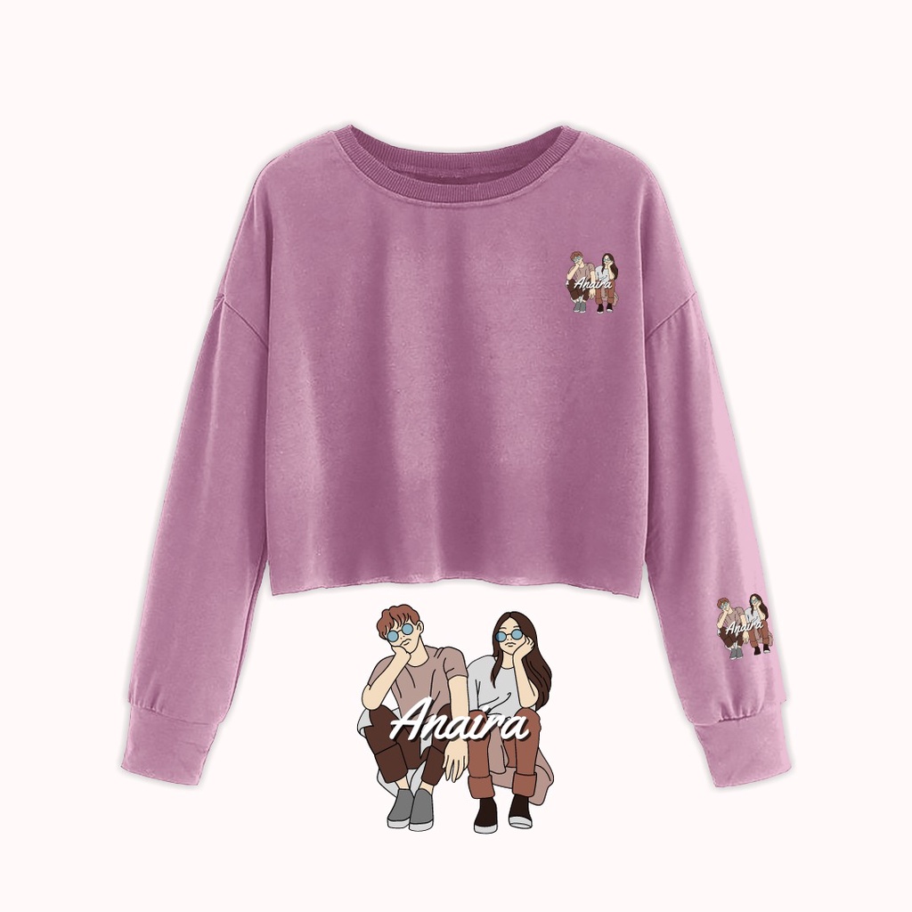 SWEATER CROP ANAIRA COUPLE WANITA ANAIRAOFFICIAL