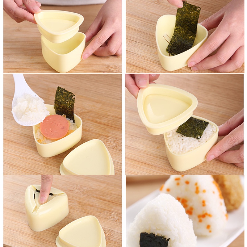 Cetakan Nasi Onigiri / Sushi / Bento DIY Bentuk Bunga / Segitiga