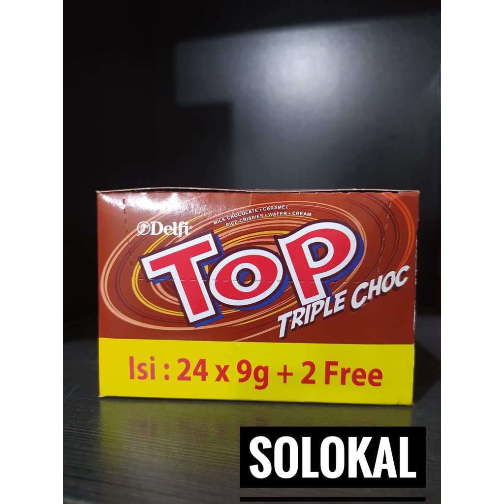 

Free 2 pcs TOP WAFER Tripel Choc isi 24 Bungkus Wafer Renyah