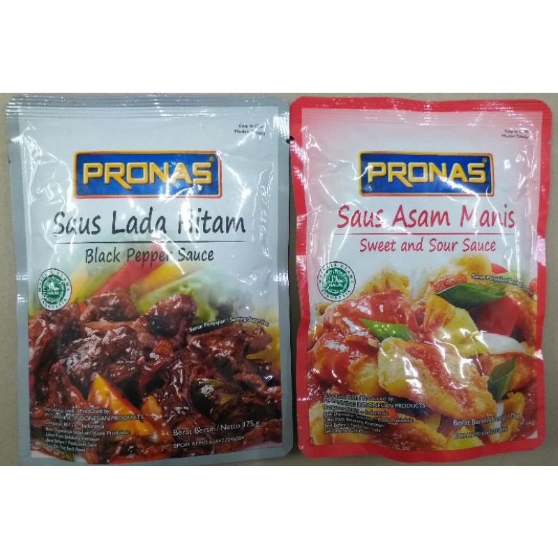 Jual Pronas Saus Lada Hitam 175gr & Pronas Saus Asam Manis 175gr ...