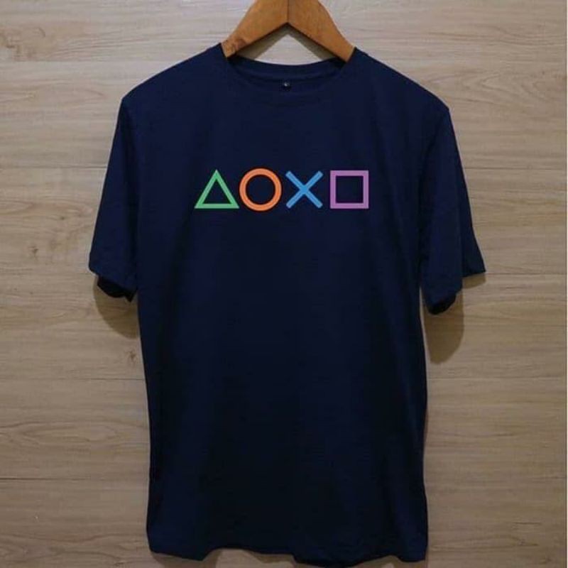 BAJU - KAOS TOMBOL PS KONSOL - TSHIRT PS BUTTON