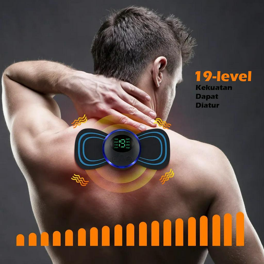 Alat Pijat Elektrik Tempel Portable Mini - Alat Pijat Mini Massage Elektrik Tempel EMS Terapi Leher Massager