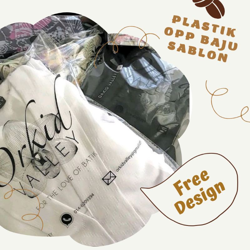 Sablon Plastik Opp Baju 25x35 dan 30x35 030 Mic Plastik Sablon Kemasan Baju