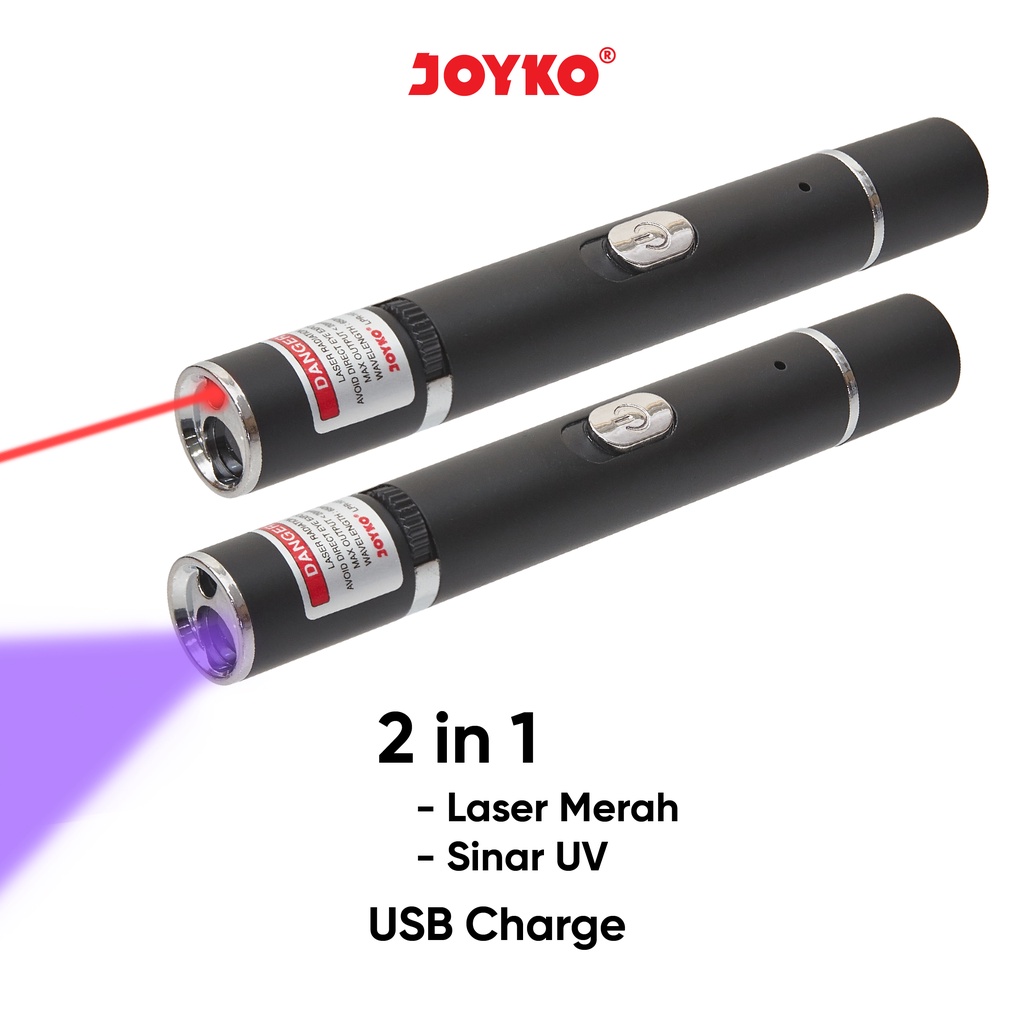 Jual Laser Pointer 2 In 1 Penunjuk Laser UV LED Light Senter Joyko LPR ...