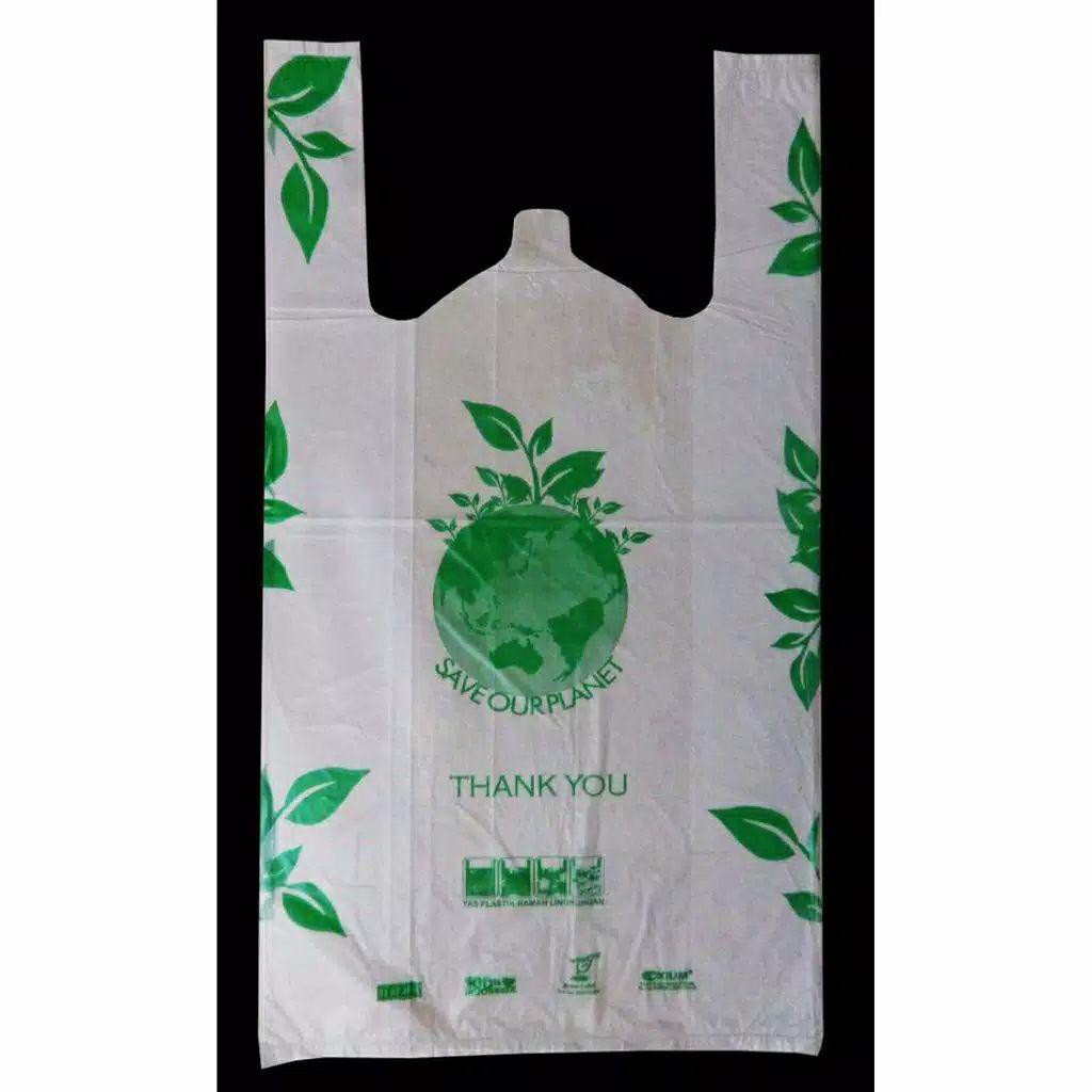 Plastik Kemasan Kresek Thank You -Degradable Bag - Kresek Ramah Lingkungan - 21 cm