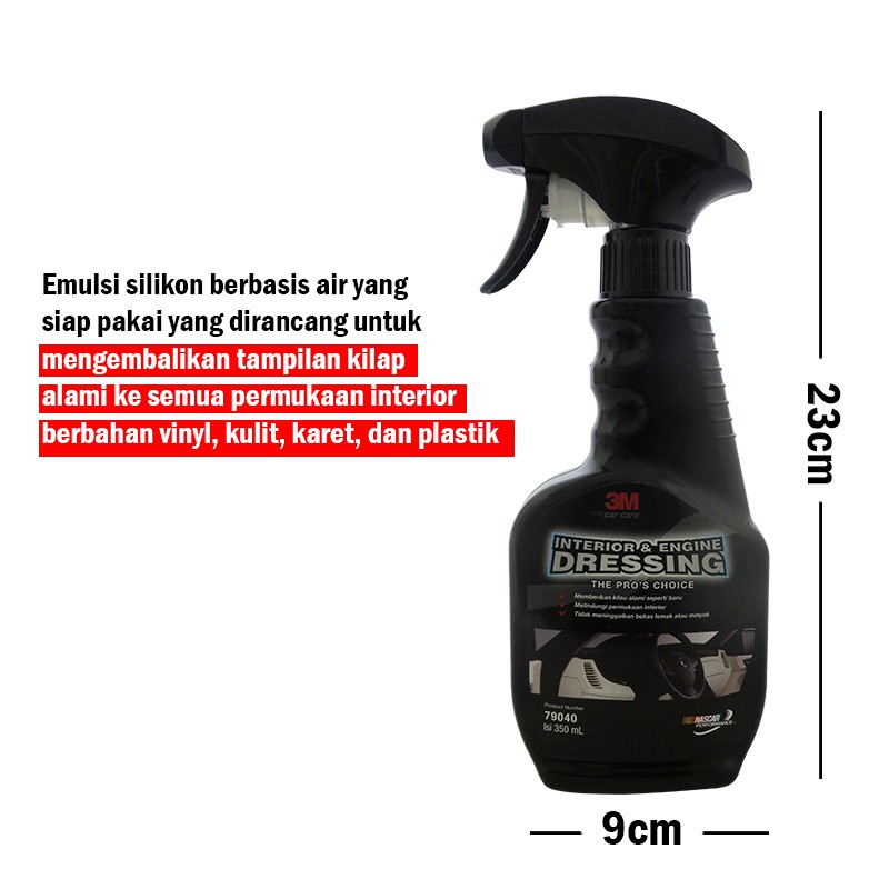 3M Auto Cairan Pengkilap Mobil/Motor 350 ML Interior &amp; Engine Dressing Spray 3M-79040