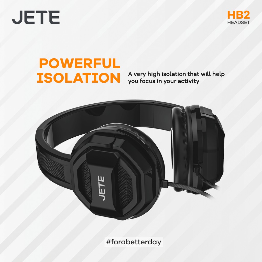 Headset Headphone JETE HB2 Noise Cancelling - Garansi 2 Tahun