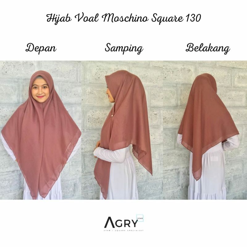 ᴀɢʀʏ Hijab Voal Moschino Square 130