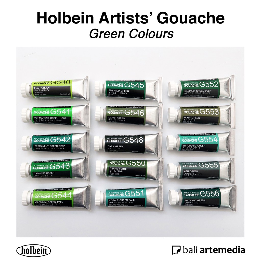 Holbein Artists' GREEN Gouache Paint 15ml