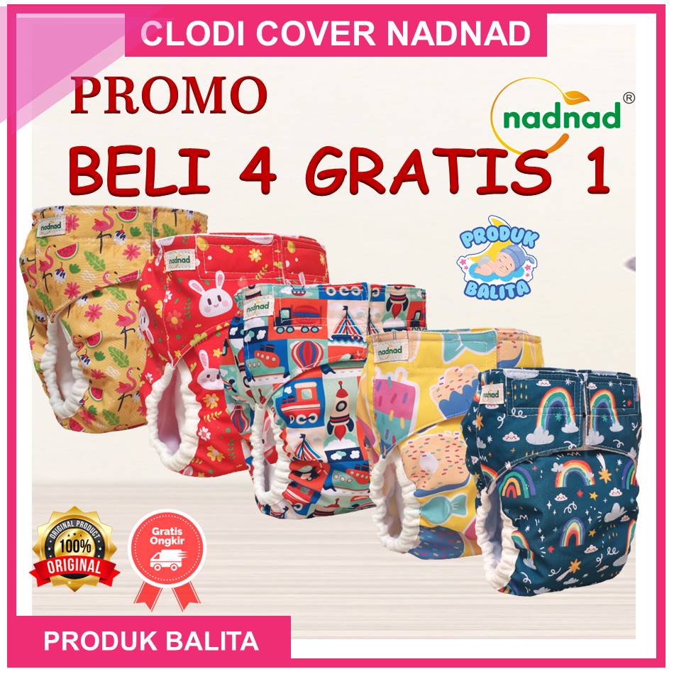 Promo Popok Clodi Kain Cuci Ulang Nadnad Cover Perekat Celana Karakter Terlaris Murah