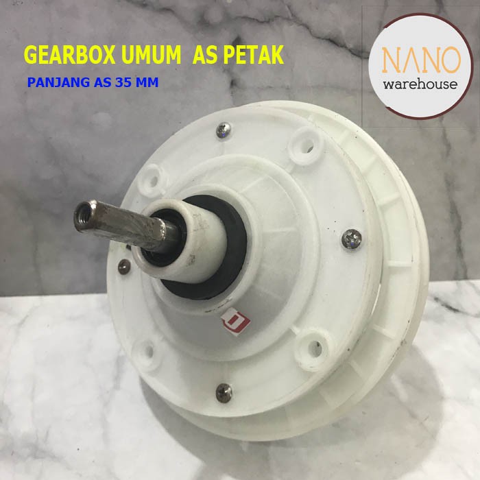 Gear Box Gearbox Mesin Cuci Umum Multi AS Petak Kotak 4 Lubang Baut