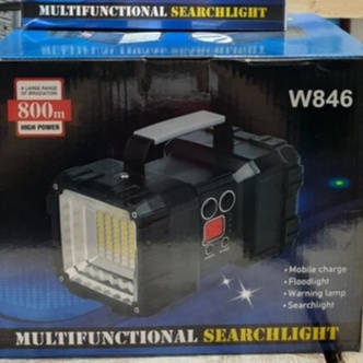 Senter Searchlight W-846 Waterproof Rechargeable Double Head  Cahaya Super Terang