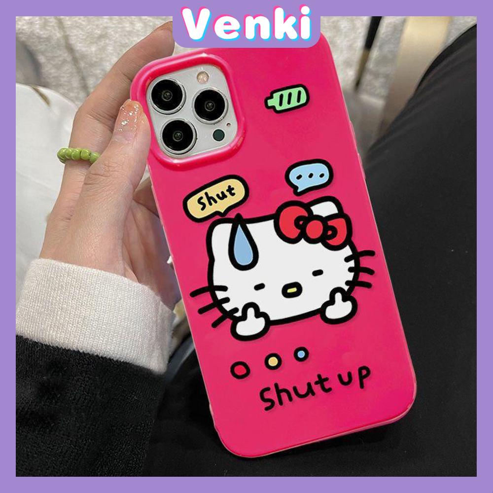 iPhone Case For 14 Series TPU Soft Case Sweet Cute Sweating Cartoon Cat Glossy Rose Pink Candy Case Camera Protection Shockproof For iPhone 14 13 12 11 Plus Pro Max 7 Plus X XR