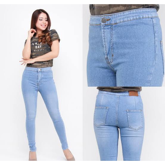 AFAREEN - Celana Jeans Highwaist Ripped Sobek Jeans HW Wanita Body Goal 31-34