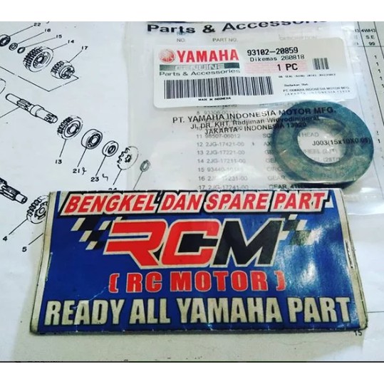 OIL SEAL SIL GEAR GIR GER DEPAN DPN FIZR F1ZR FIZ-R FIZ FORCE1 FORCE 1 RXZ RZR ALFA SIGMA ORIGINAL ORI YAMAHA YGP ASLI 93102-20859