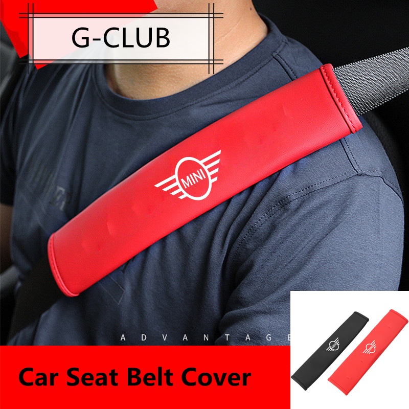 G-club Cover Pelindung Bahu Bahan Kulit Untuk Sabuk Pengaman Mobil Bmw Mini