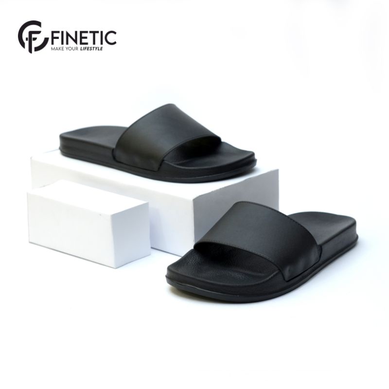 Sandal slop polos Flip flop pria wanita empuk sendal slide finetic original-Polos