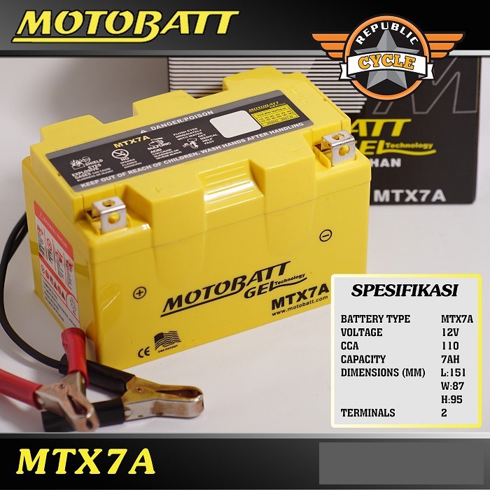 Jual MTX7A MOTOBATT AKI KERING MOTOR KYMCO MATIC | Shopee Indonesia