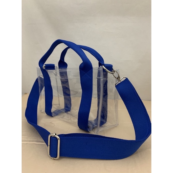 Tas Tote PVC Mika Transparant Fashion Dengan Pouch cocok untuk konser