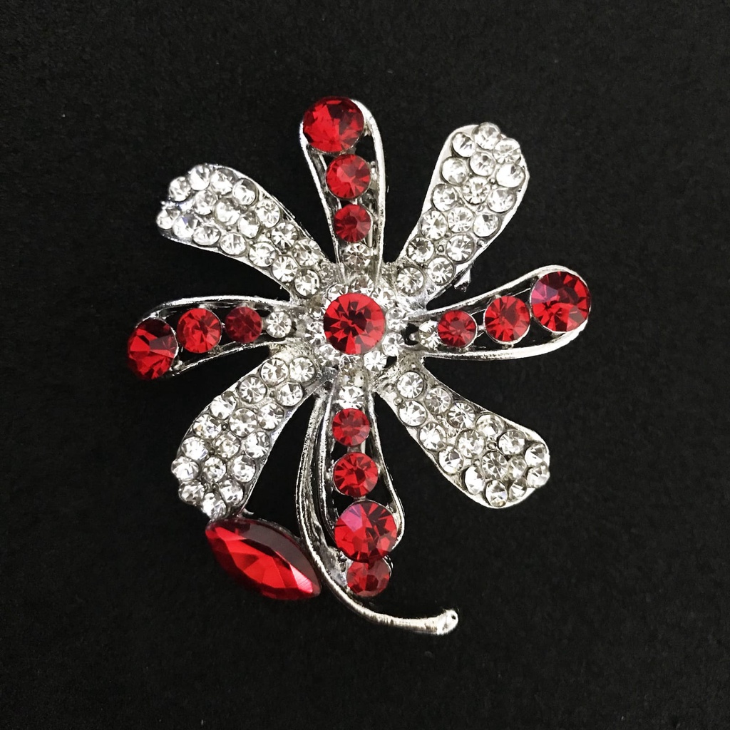 BROS DADA TERBARU  /AKSESORIS HIJAB kekiniaan kode 0124 0125 0126 0042 //bros hijab//bros blezer/bros kebaya-MERAH 1660