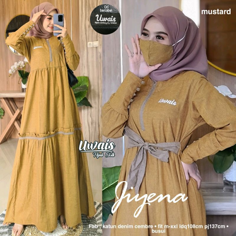 READY GAMIS MUSLIM JIYENA DRESS ORI UWAIS HIJAB SOLO