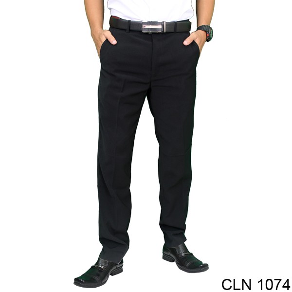 Setelan Formal Pria Celana Bahan Katun Hitam – CLN 1074