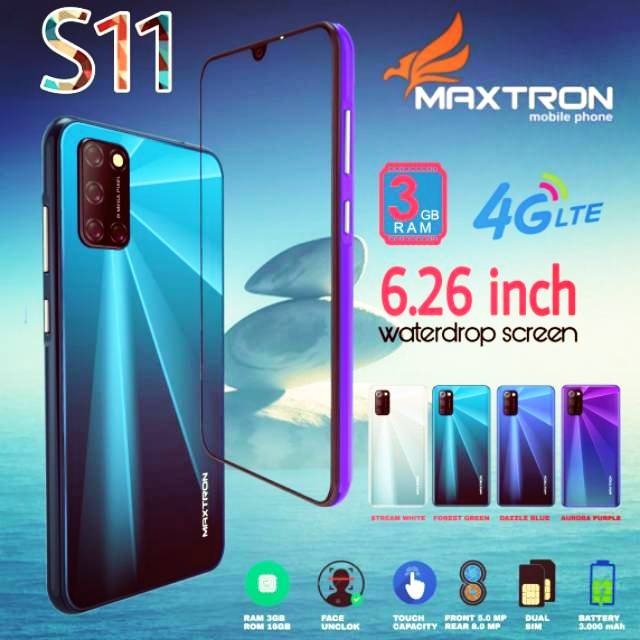 Hp maxtron s11 jaringan 4g ram 3/16 ram 3gb 4glte android layar 6,3inch murah murmer baru garansi